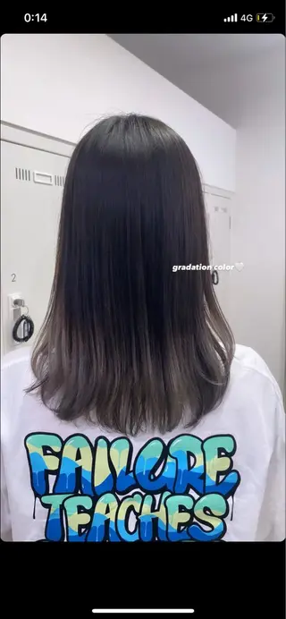 セミロング カラー ハードパーマ Rico💜のヘアスタイル