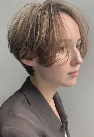 ショート カラー 髪質改善、縮毛矯正 店長浅野太郎のヘアスタイル