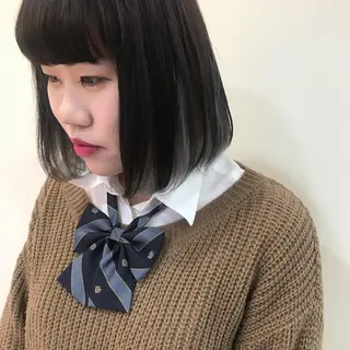 ショート カラー 馴染ませNo.1🧃 エクステ・アレンジのヘアスタイル