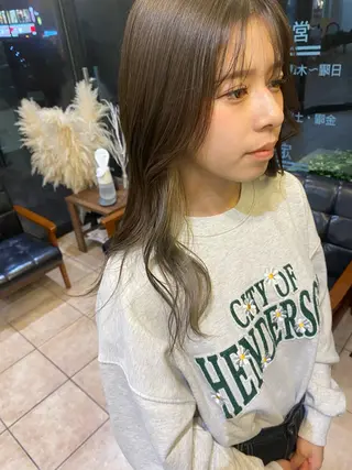 セミロング カラー 西田辺/ タカスナオヤのヘアスタイル