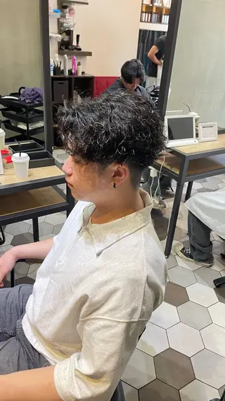 パーマ メンズ 大人男子の メンズパーマのヘアスタイル