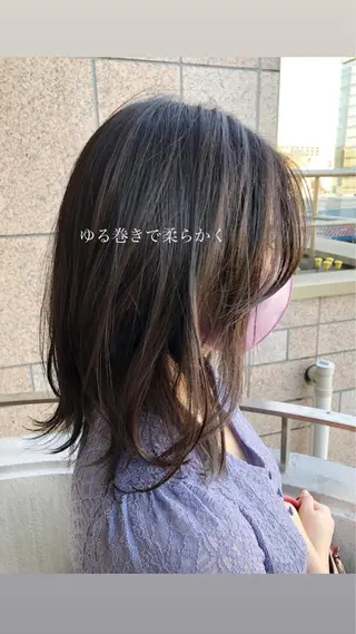 ミディアム カラーアンドケアリタ kitamuuuのヘアスタイル