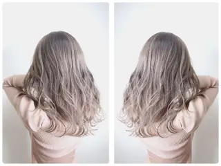 カラー フェザーパーマ/ ダブルカラー/藤田のヘアスタイル