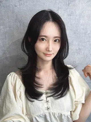セミロング トレンド韓国レイヤー 🇰🇷のんのヘアスタイル