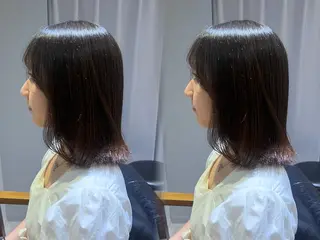 ミディアム 🫧三浦 未流/ ボブ/イヤリングのヘアスタイル