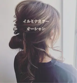 ロング カラー ヘアアレンジ NOPPO 和泉市 美容室/奥村 飛鳥のヘアスタイル