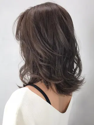 ミディアム カラー パーマ ヘアアレンジ ITbyALBUM 中野店のヘアスタイル