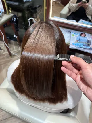 セミロング 山中 あるのヘアスタイル
