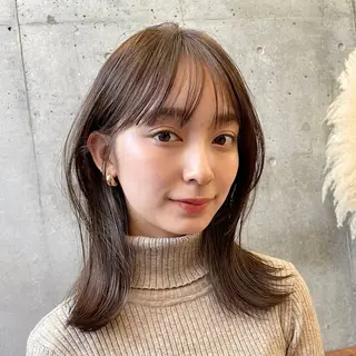 ミディアム カラー 内野 龍海 / レイヤーカットのヘアスタイル
