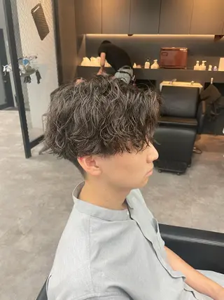 ショート パーマ メンズ 社会人向けパーマ 北千住No.1林和輝のヘアスタイル