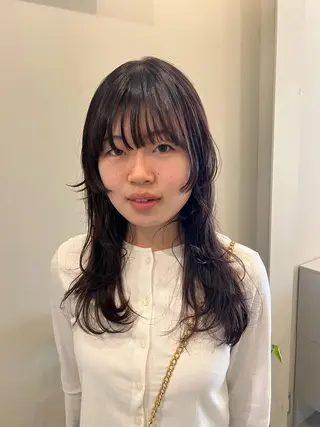 セミロング NOUSHAIRDESIGN所属・rin/薬院 /ボブ艶カラーのヘアスタイル