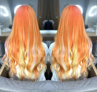 ロング カラー パーマ ヘアアレンジ メンズ 韓国ヘアならお任せ♡ 馴染ませ達人👸yuのヘアスタイル