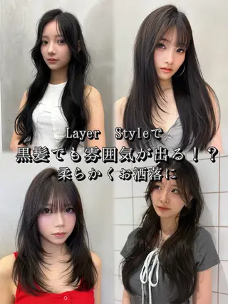ロング 色気レイヤースタイル 洒落色気ヘアマサトのヘアスタイル
