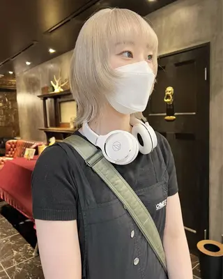 ミディアム カラー haco＋所属・圧倒的デザイン力 店長🎨RENAのヘアスタイル