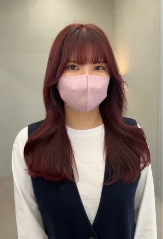 ロング カラー 吉田 夢のヘアスタイル