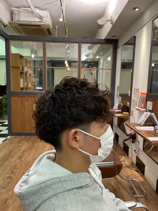 パーマ メンズ 川上拓真 ✂︎学芸大学のヘアスタイル