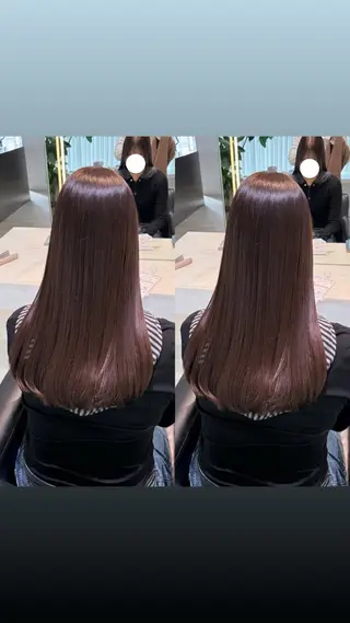 カラー 暖色カラー/ ストレート/くるみのヘアスタイル