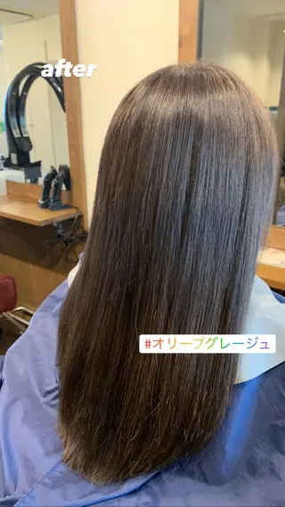 ミディアム カラー 透明感カラー/ブリー チ無し/瀧田恭平のヘアスタイル
