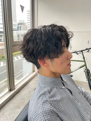 パーマ メンズ エビスザキレン／メン ズ／心斎橋🌳のヘアスタイル