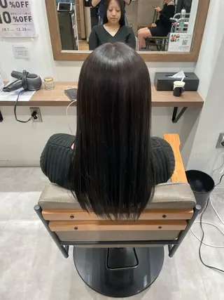 ロング カラー ルナ🫐縮毛矯正 🫐髪質改善のヘアスタイル