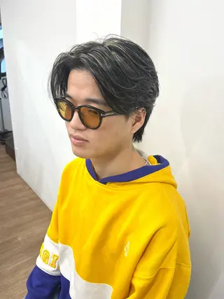 ショート カラー パーマ ヘアアレンジ メンズ 💎髪質改善特化💎 RUITOのヘアスタイル