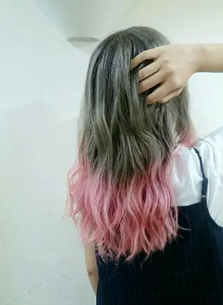ロング カラー チビ編み込みエクステ シールEXどぅ〜すのヘアスタイル