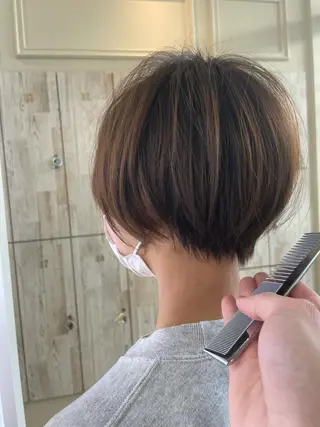 ショート カラー パーマ KAKKY/ショート レイヤー/千種/池下のヘアスタイル