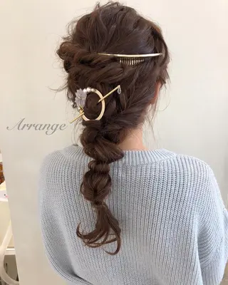 ロング カラー ヘアアレンジ 柳澤 興輝のヘアスタイル