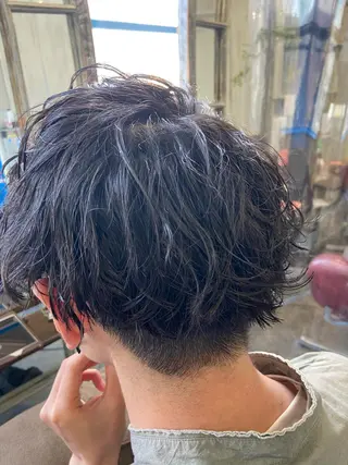ショート パーマ メンズ カットパーマ✂️ 小坂田玲亜のヘアスタイル