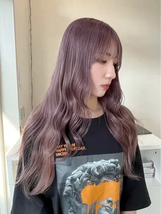 ロング カラー 長山 茉白のヘアスタイル