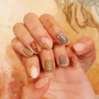 ショート カラー ネイル naillmatic ﾈｲﾙﾏﾃｨｯｸのネイルデザイン