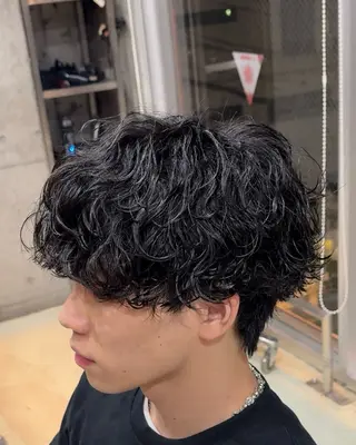 パーマ メンズ fifth原宿 今村圭一のヘアスタイル