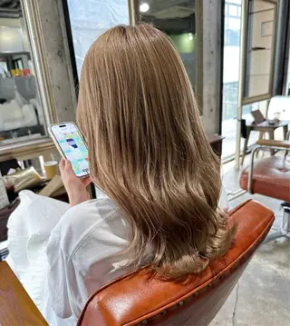 ロング 🔥コテ巻き風 ボブパーマ🔥のヘアスタイル