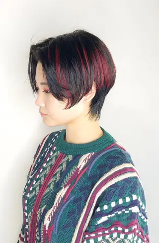 ショート カラーモデル募集中 美容室ハピスのヘアスタイル