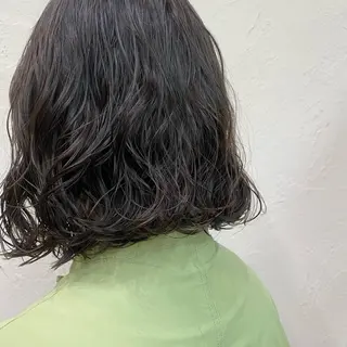 ミディアム パーマ アオトソラ いしざかのヘアスタイル