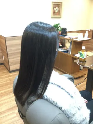 ロング カラー パーマ Annon プライベートサロンのヘアスタイル