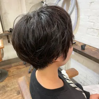 ショート パーマ 銀座No.1髪質改善 縮毛矯正/本木のヘアスタイル