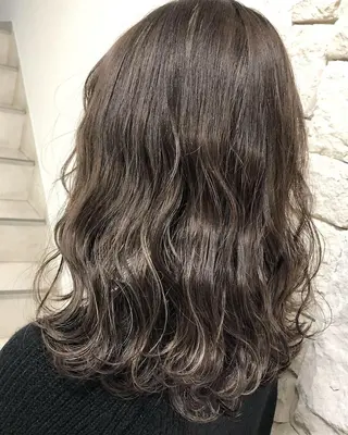 セミロング カラー ヘアアレンジ メンズ キッズ ネイル マツエク・マツパ 透明感カラー🤎 ゆりのヘアスタイル