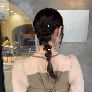 ロング ヘアアレンジ mizu🐾 hair braceのヘアスタイル