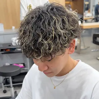 ショート カラー パーマ ヘアアレンジ メンズ キッズ ネイル マツエク・マツパ アイブロウ ✂️メンズカット ひろき✂️のヘアスタイル