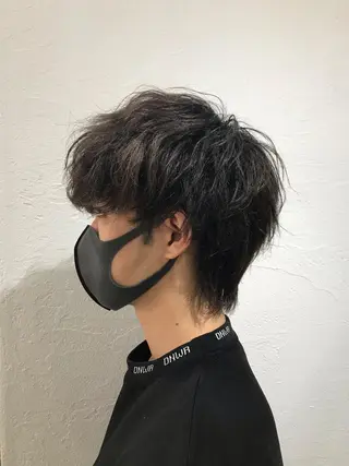 ショート パーマ メンズ ニュアンスパーマ/ レイヤー/茶屋町のヘアスタイル
