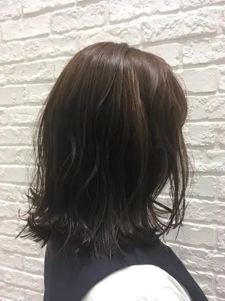 ミディアム カラー 傷んだ髪をサラサラに 曲がる縮毛矯正◎高岡のヘアスタイル