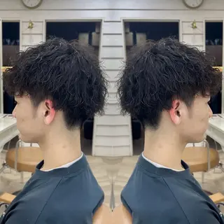 ショート メンズ 塚本/豊橋メンズ特化 パーマ、ヘッドスパのヘアスタイル