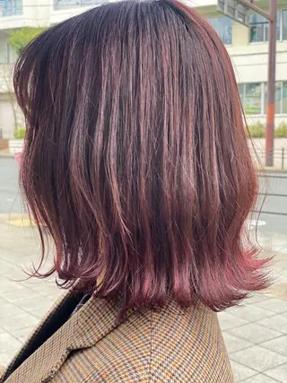 ミディアム カラー 髪質改善 大内翔太のヘアスタイル