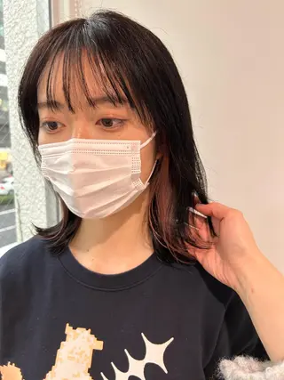 ミディアム カラー 愛結 暖色カラー🎀🩰のヘアスタイル