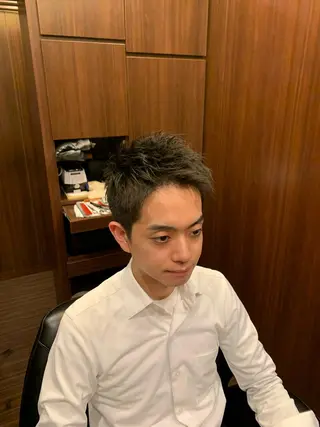 ショート メンズ ヒロ銀座 田中大地のヘアスタイル