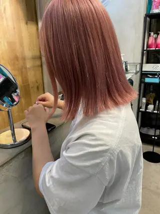 ミディアム 小顔レイヤー×コンパ クトボブ/林隆平のヘアスタイル