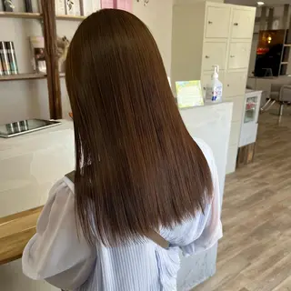 セミロング カラー 🌱小顔魅せショート 髪質改善カラー/泉綺のヘアスタイル