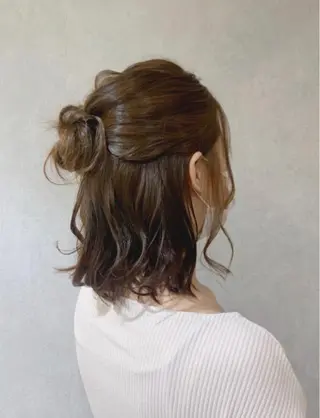 セミロング カラー ヘアアレンジ 似合わせカット/ 艶カラー/いらみなのヘアスタイル