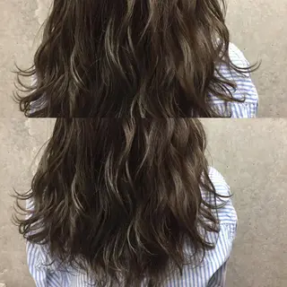 セミロング カラー 及川 光のヘアスタイル